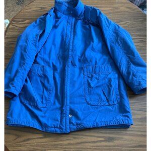Pacific Trail blue zip snap front winter coat size XL
